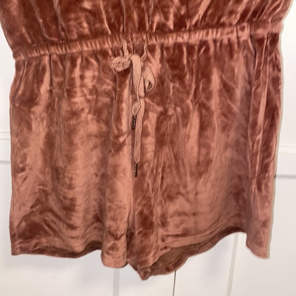 Fashion Nova Medium Brown Velour Romper Suit - Picture 10 of 14